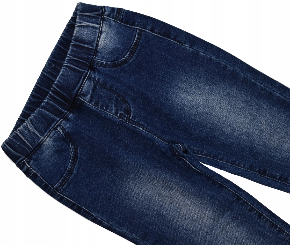 H&H Granatowe Jeansowe Tregginsy Ocieplane Perełki - 146/152 Rozmiar (new) 146 (141 - 146 cm)