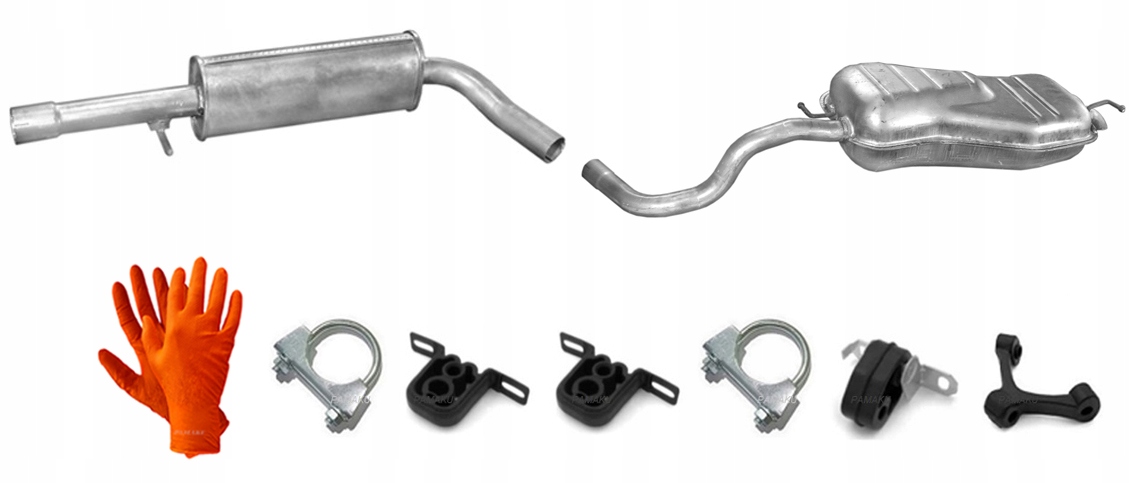 VW GOLF 4 IV 1.6 1.8 2.0 (1997-2004) HATCHBACK TŁUMIK ŚRODKOWY KOŃCOWY