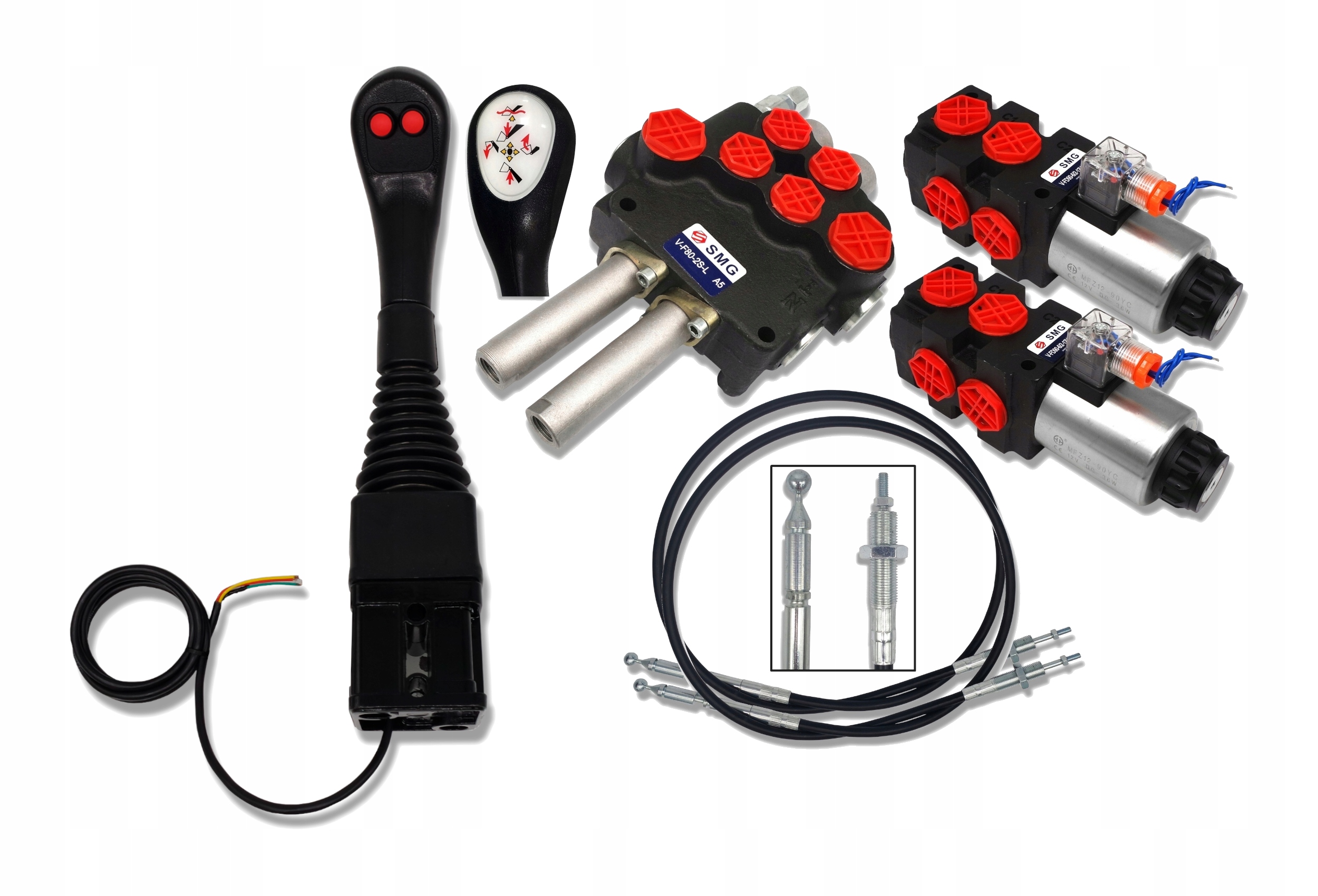 Rozdělovač 4SEK 80L Joystick Rozdělovač Tur Zámek Lanka 1000mm