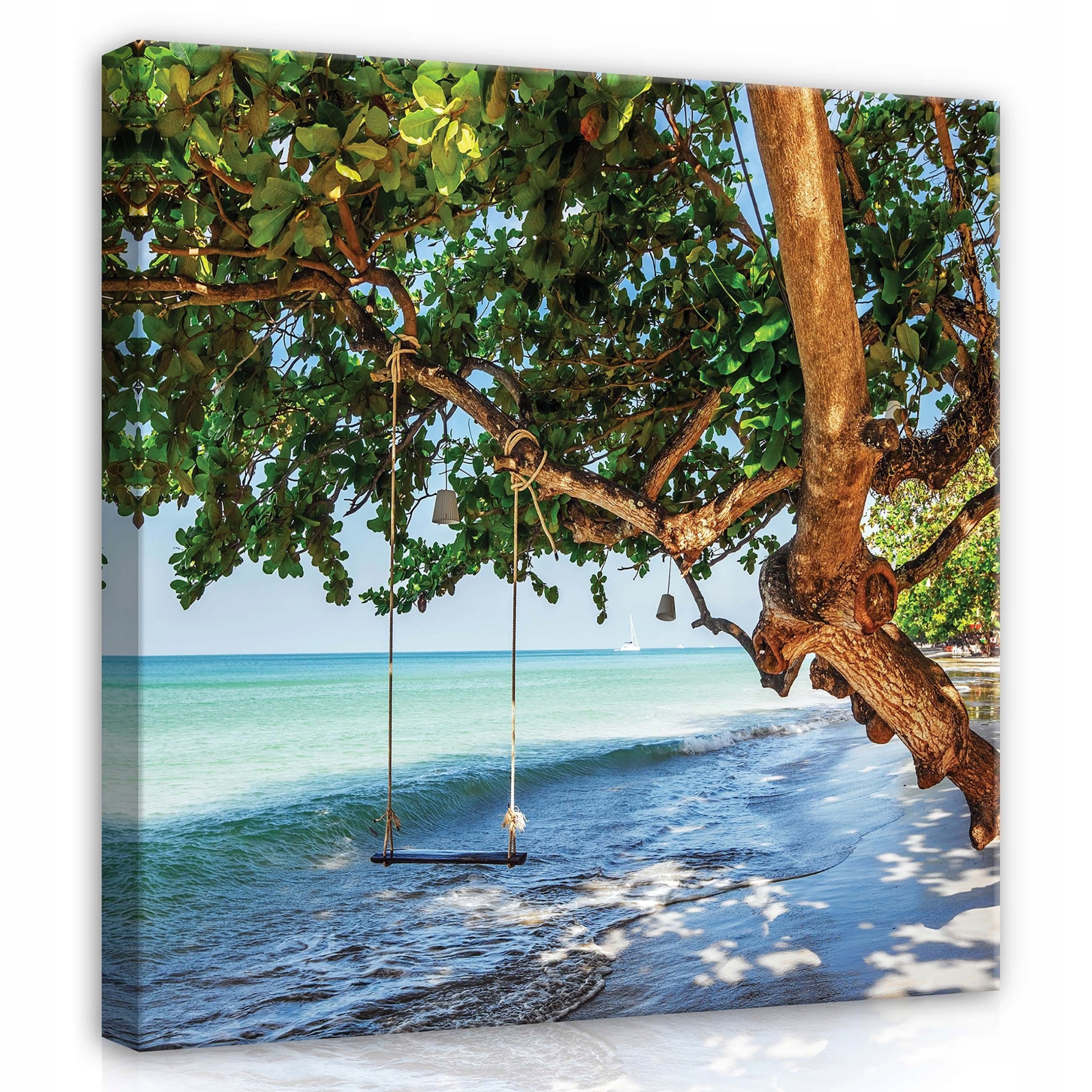Obraz 50x50 Tropický ostrov pláž moře oceán palma relaxace léto slunce