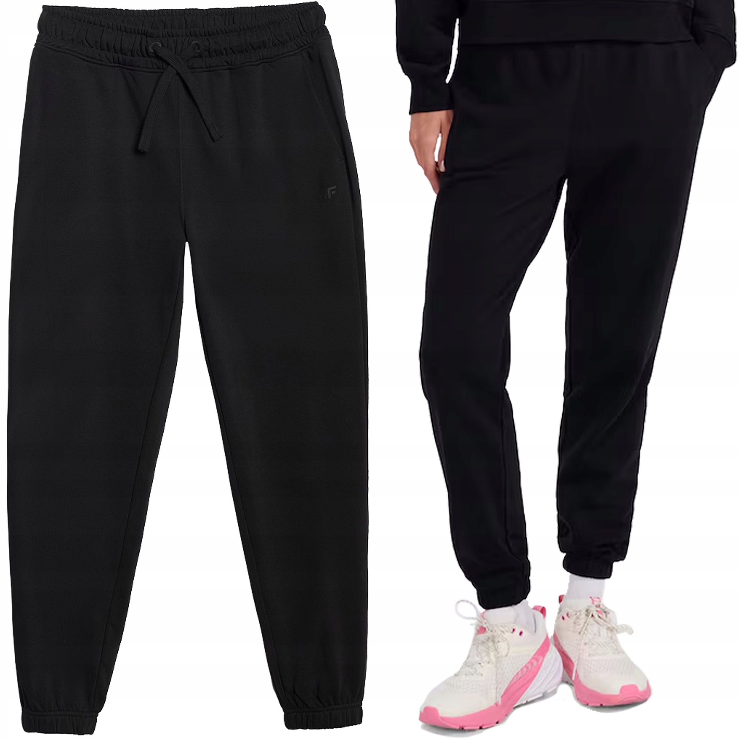Spodnie Dresowe Damskie 4F Sportowe Dresy Bawełniane Joggery F1138-20S-XXL