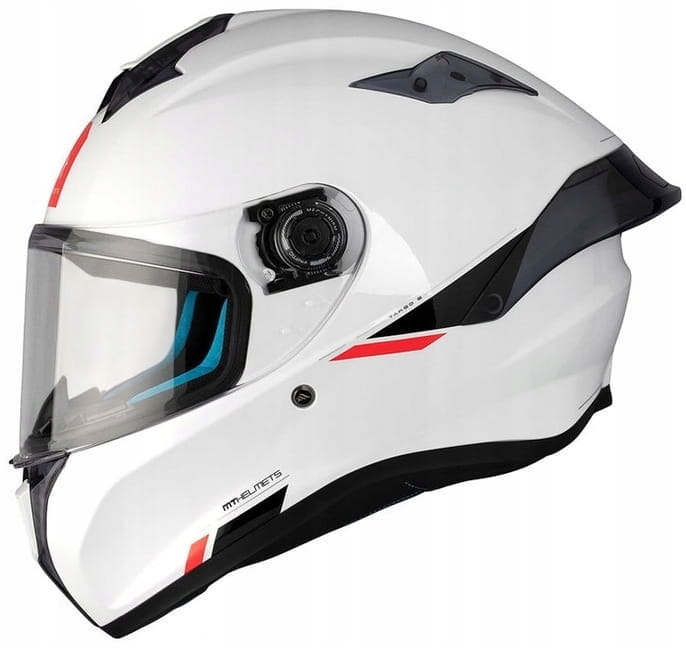 Mt Helmets Targo S Robustná Biela Motocyklová Prilba Integrálna Biela