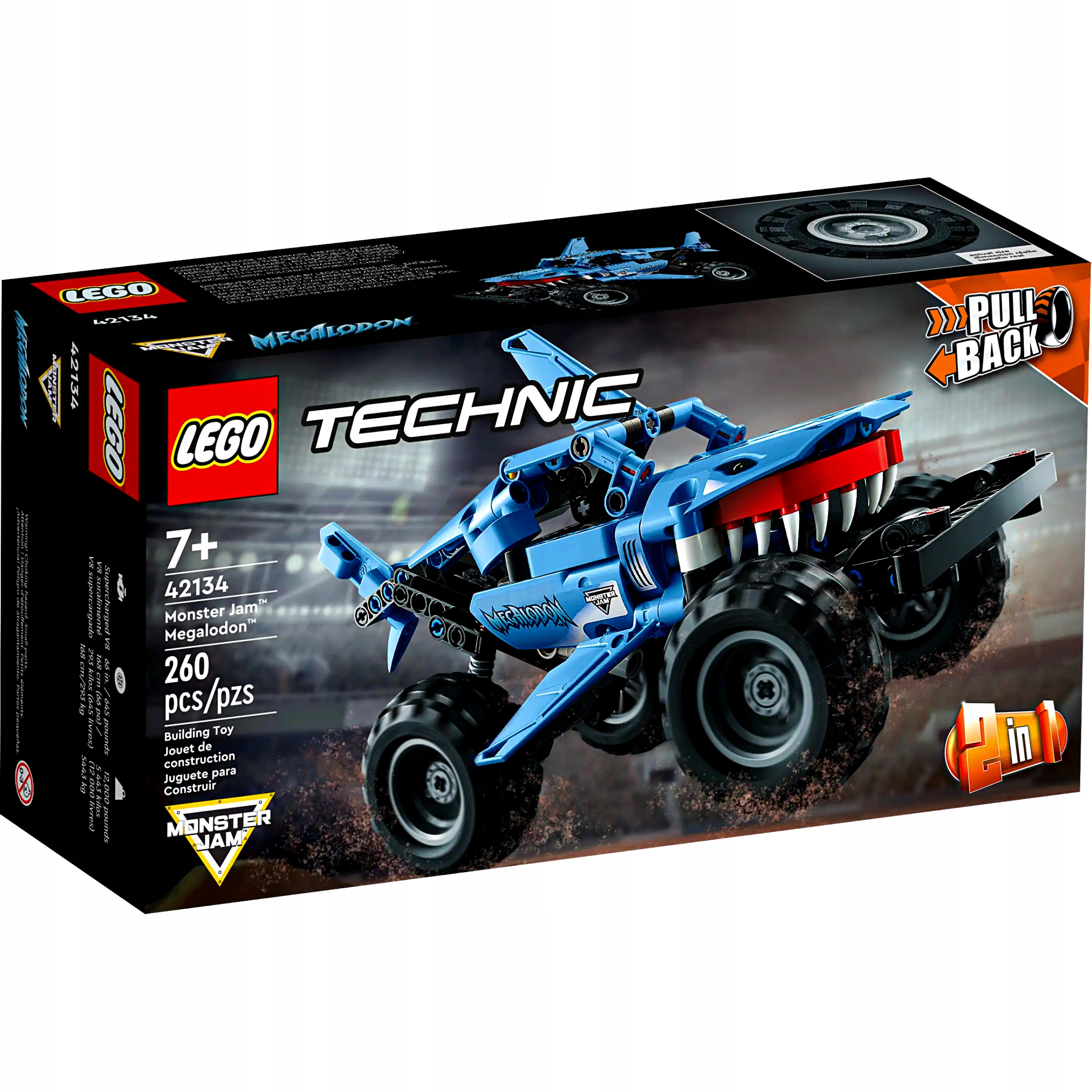 LEGO Technic Monster Jam Megalodon 42134 Materiał plastik
