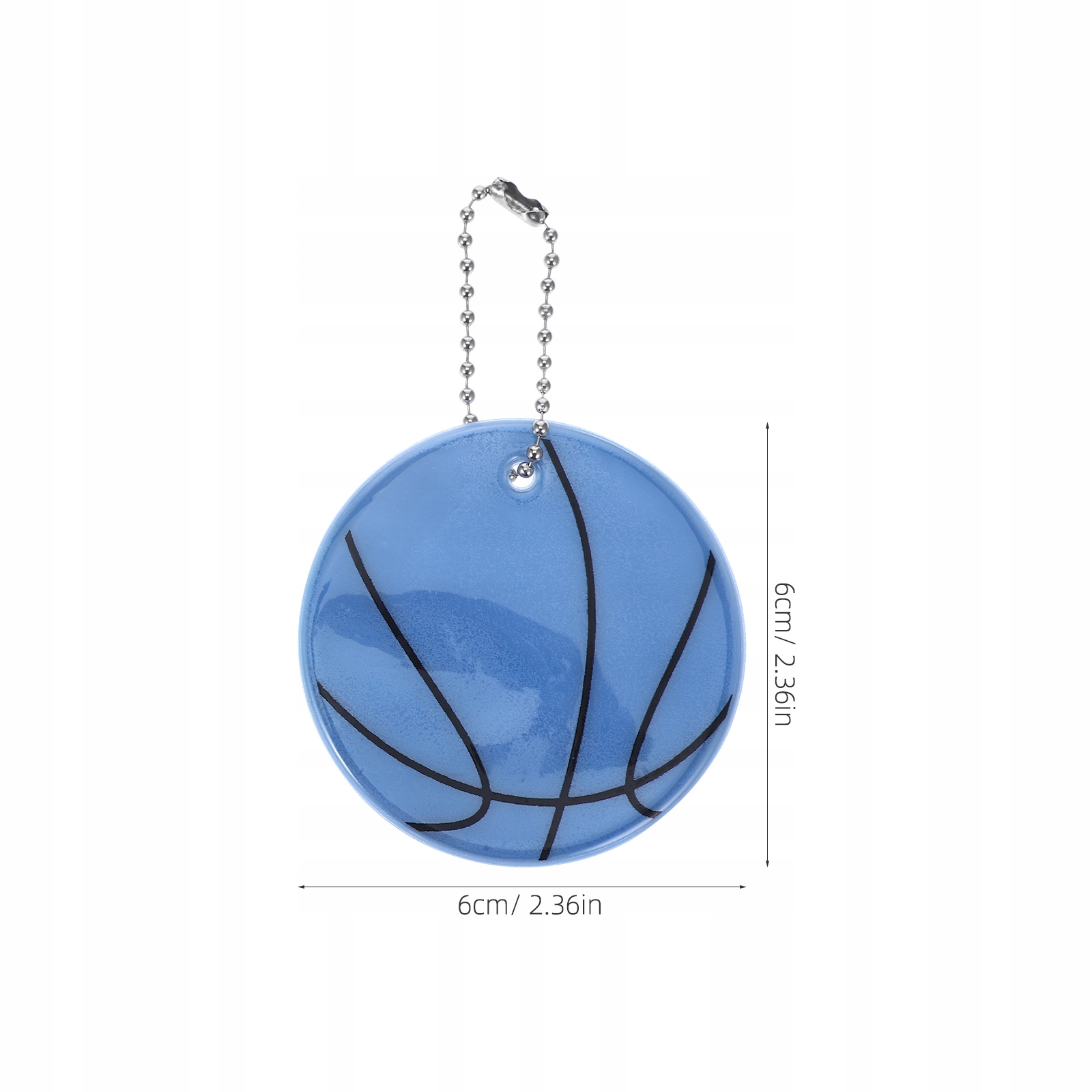 BASKETBALL PENDANT REFLECTIVE SHEET 6 PCS Marka inny