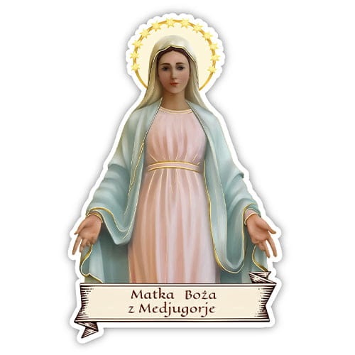 Náboženská nálepka Panna Maria z Medžugorje Set