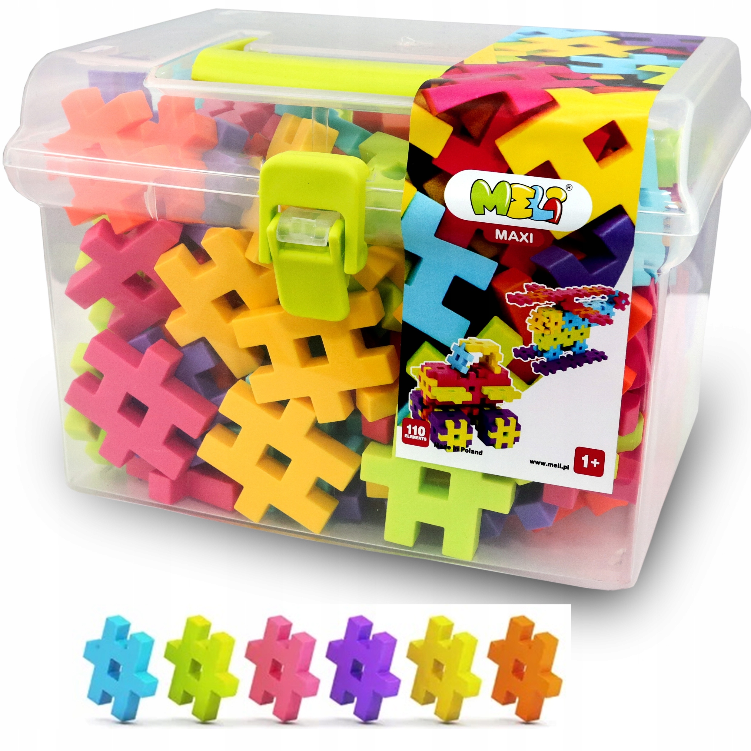 

Meli Maxi Travel Box 110 Duże Klocki konstrukcyjne