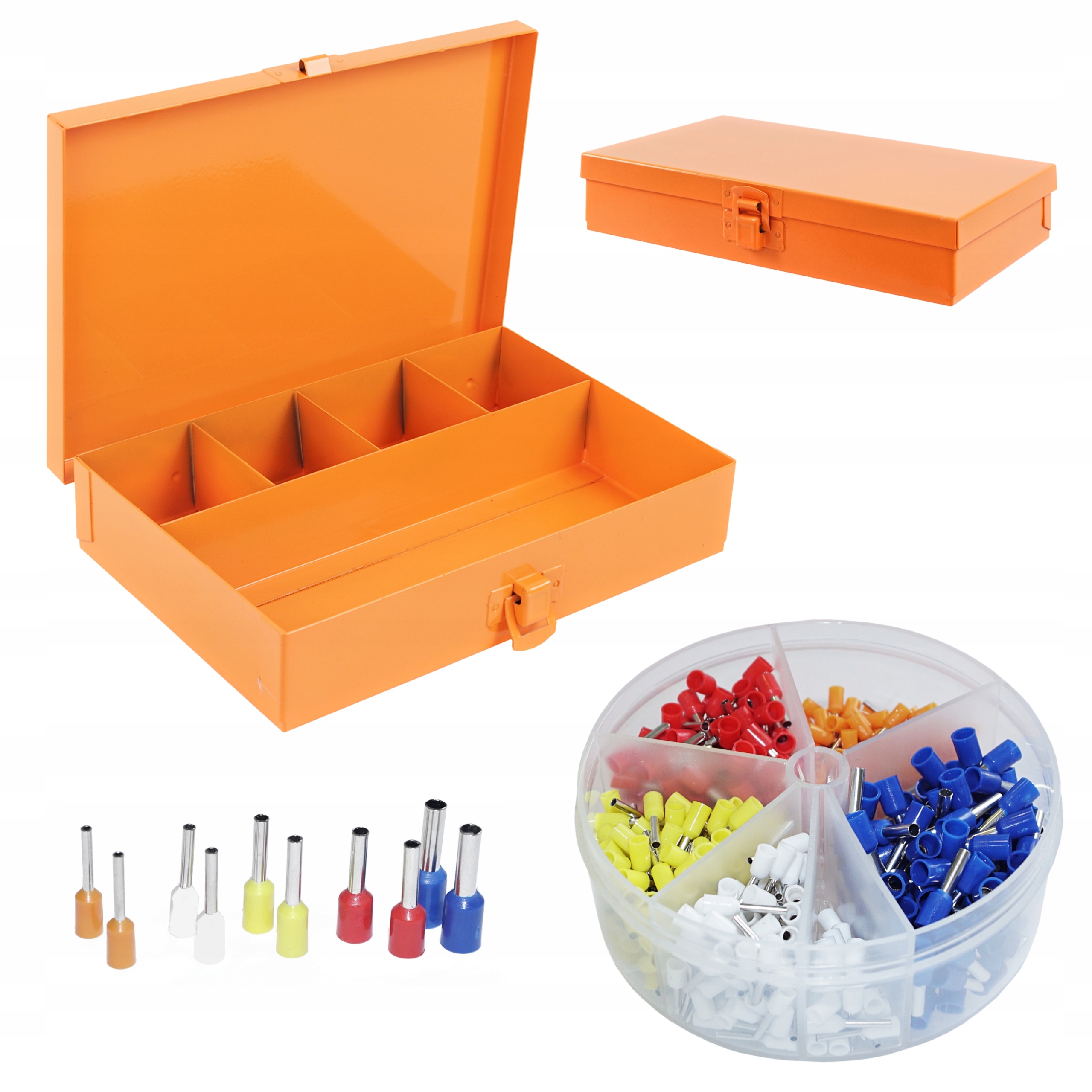 ORGANIZER BOX METALOWY PRASKA ZACISKARKA TULEJKI