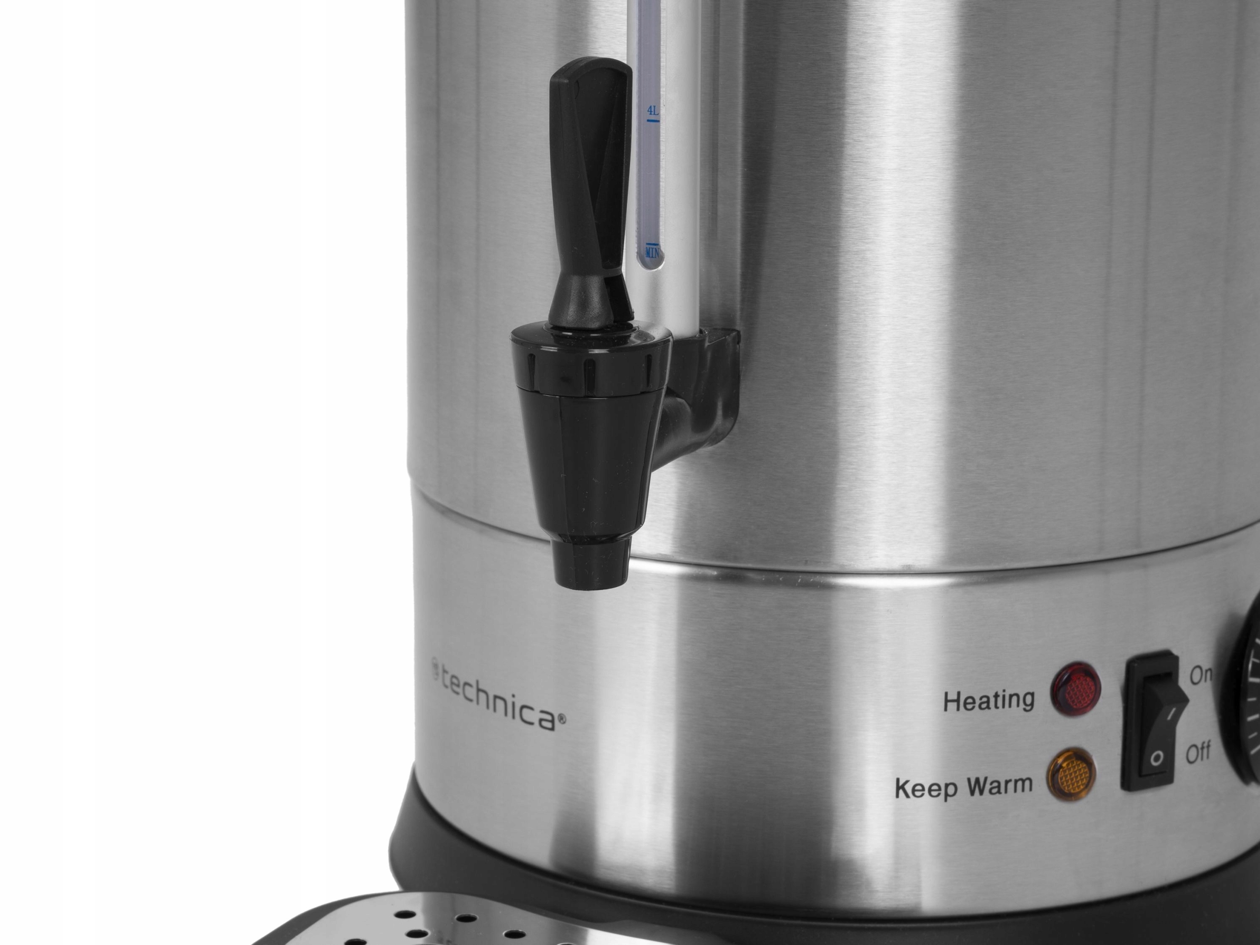 WARNIK PODGRZEWACZ ELEKTRYCZNY DO WODY 9.5 L Z TACKĄ OCIEKOWĄ TECHNICA Kod producenta 530006