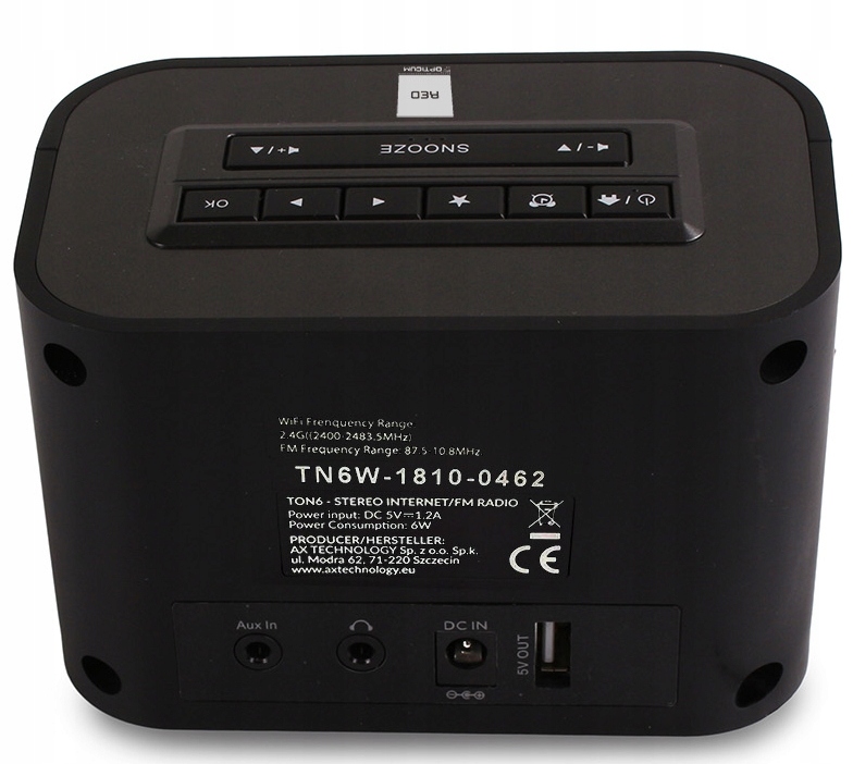 Radio FM Internetowe WiFi do Sypialni Kuchni Kuchenne Budzik Stacja Pogody Model AKC0042