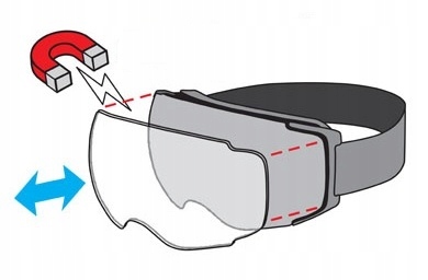 GOGLE ARCTICA G-105B MAGNETIC WYMIENNA SZYBA LUSTRO KOMINIARKA GRATIS KAT 2 Marka Arctica