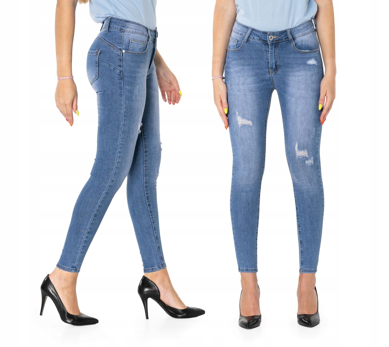 

Spodnie Damskie Jeans Rurki Push-Up Strecz 5595 31