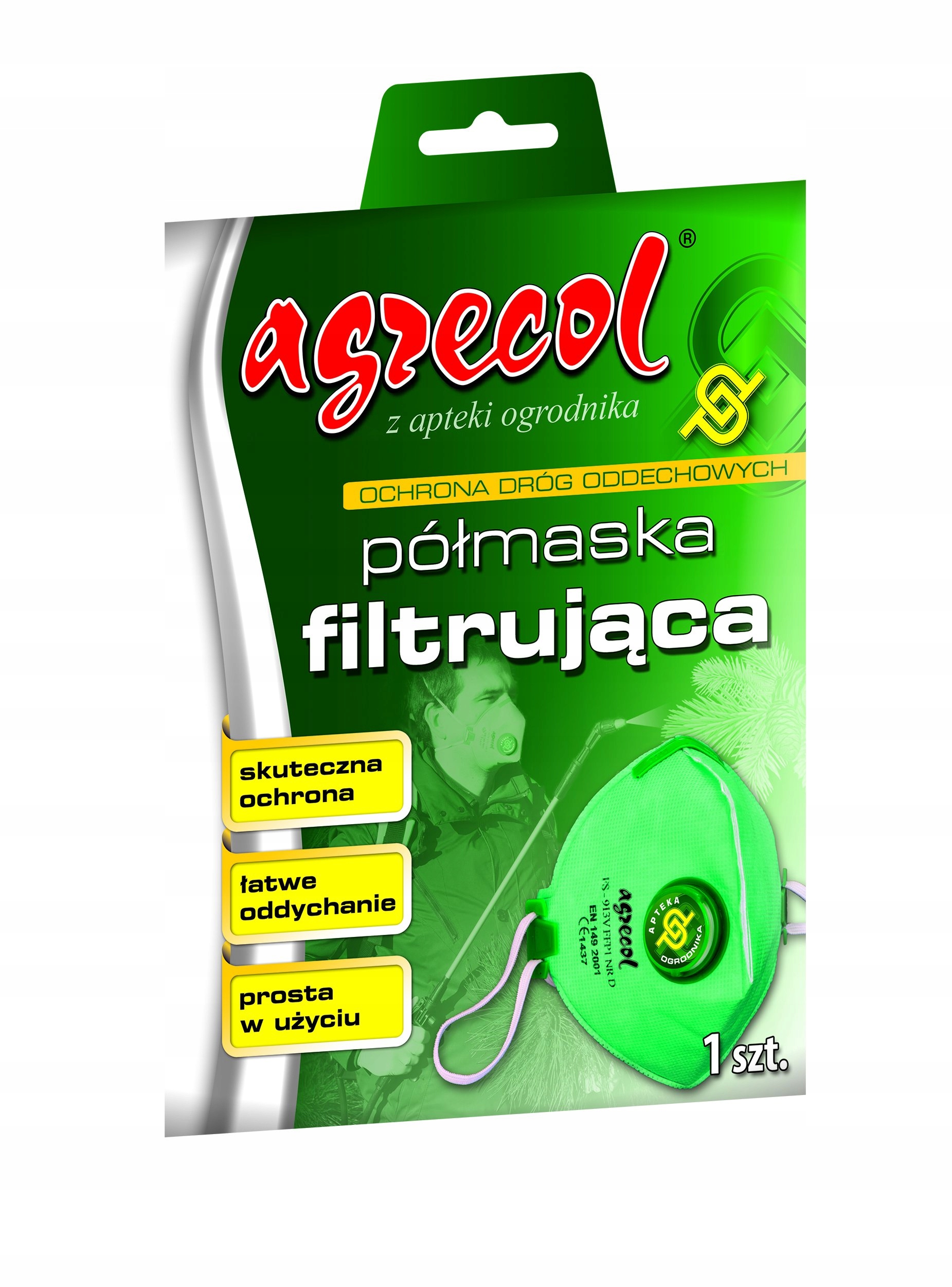 

Agrecol Półmaska Filtrująca maska do oprysków FFP1