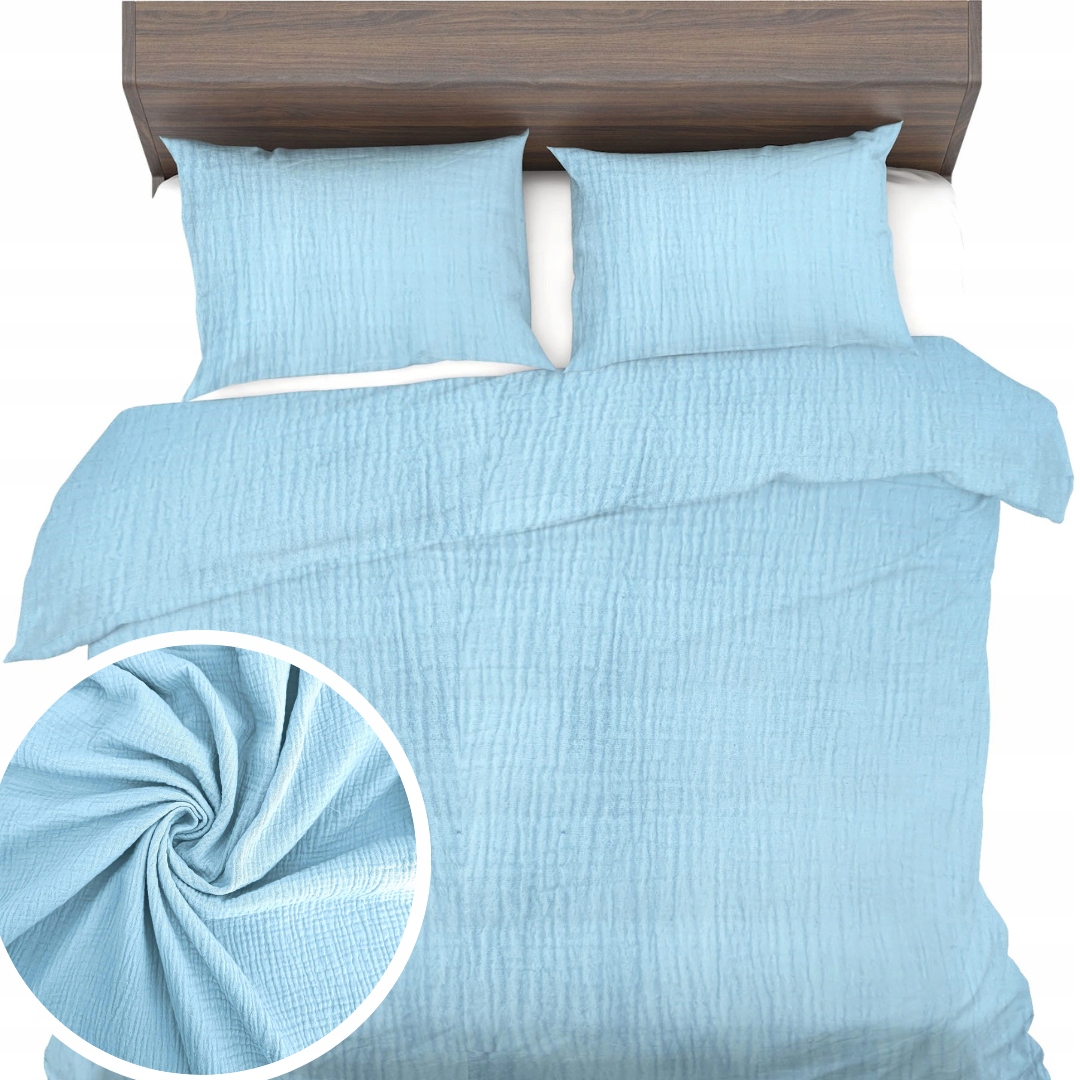 Povlečení Mušelín 160x200+1x70x80 Jemné prodyšné povlečení Přírodní Eko