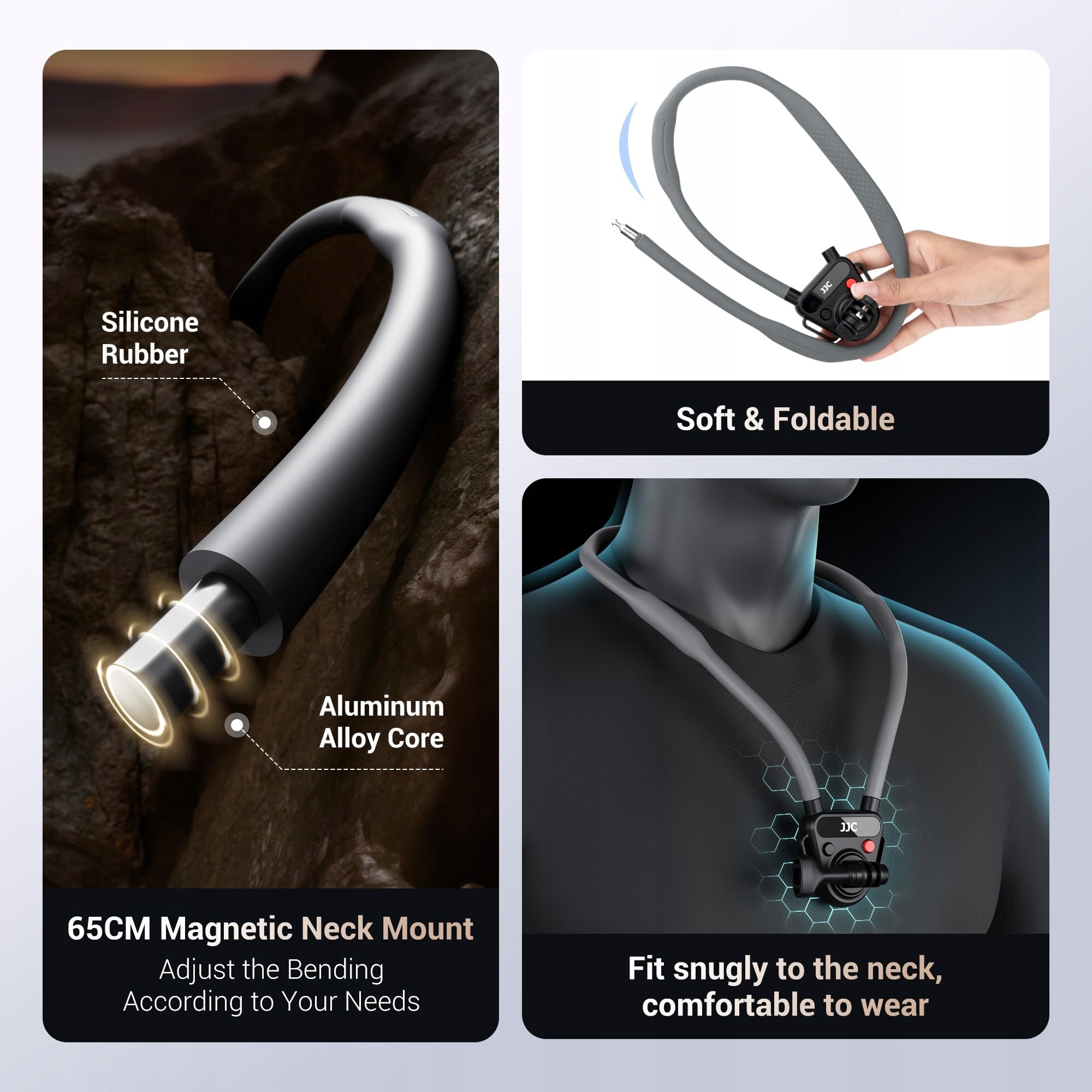 JJC Uchwyt Na Szyję Z Pasem Na Klatkę POV Do GoPro DJI Insta360 Pocket 3 — miniatura 3