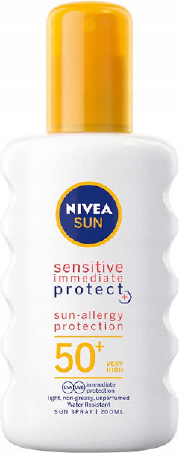 Nivea Sun Sensitive Of 50+ sprej na opalování, 200 ml