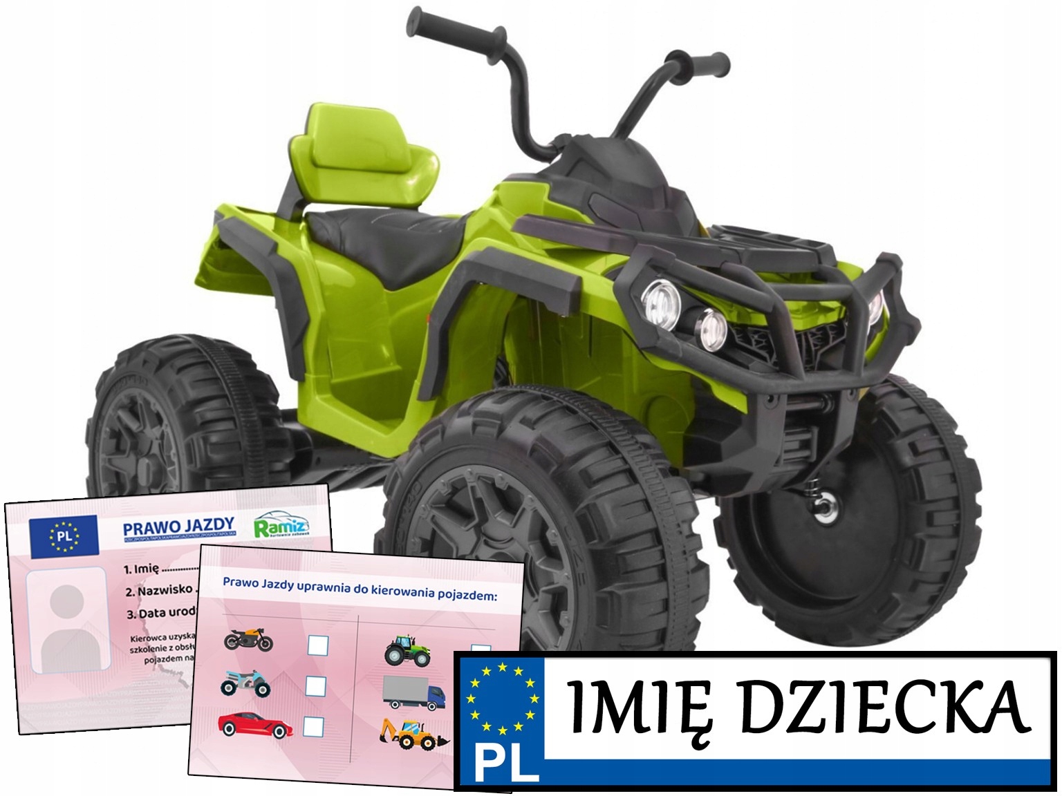 Quad Atv dla dzieci Na Akumulator siedzenie Ekoskóra piankowe koła