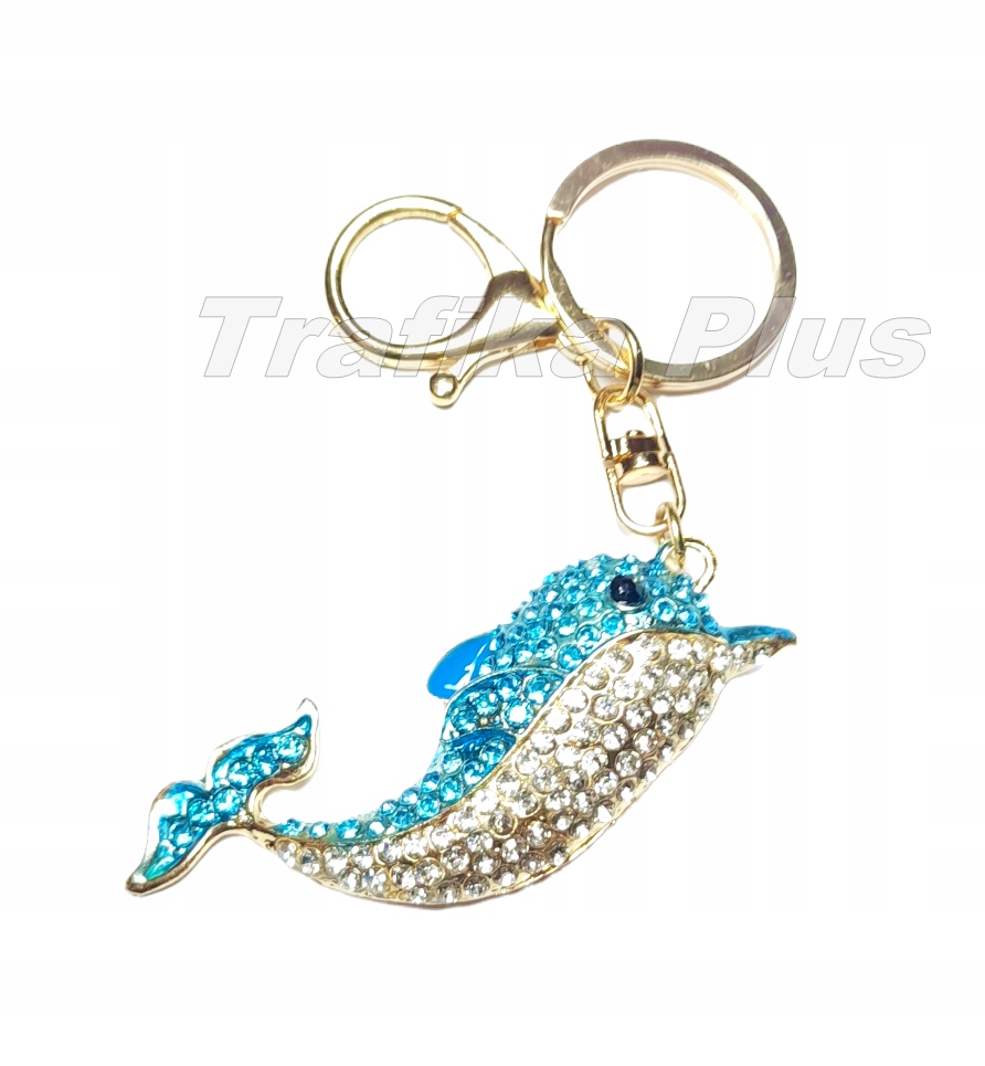 

Brelok Delfin Breloczek Metalowy Cyrkonie Prezent