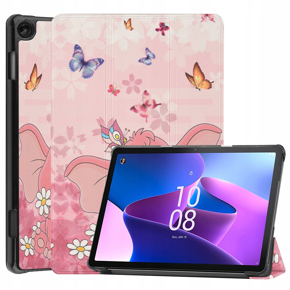 ETUI SMART COVER GRAFIKA + SZKŁO + RYSIK do LENOVO TAB M10 3 GEN 10.1 TB328