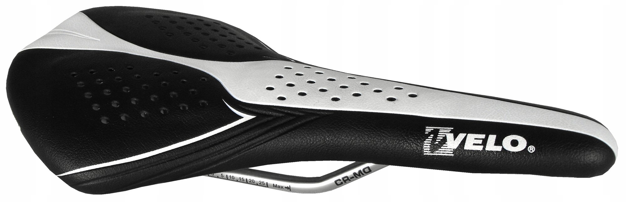 Siodełko rowerowe Velo Airthru Gel żelowe czarno-białe wentylowane