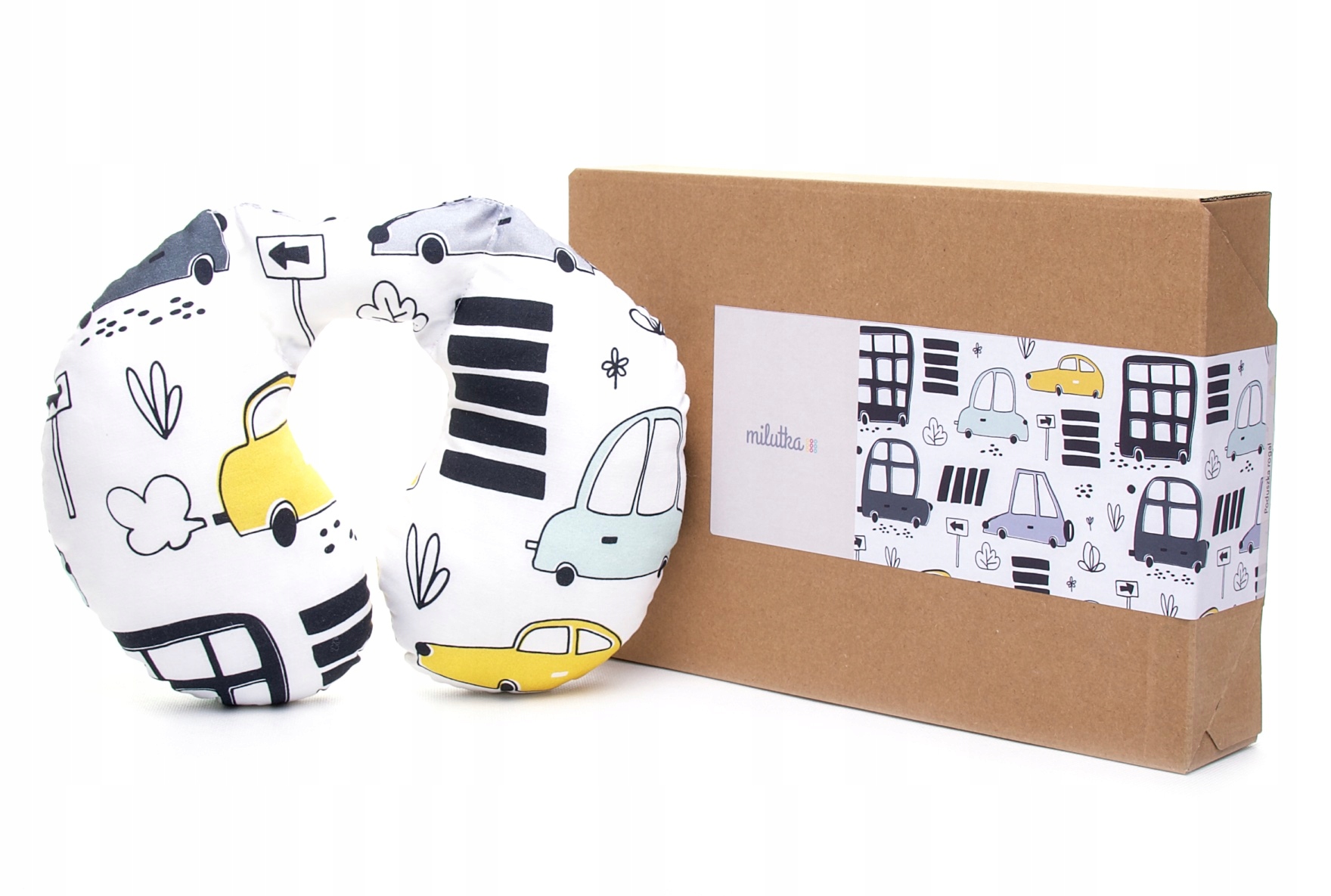 MILUTKA poduszka podróżna ROGAL ZAGŁÓWEK dziecięcy do samolotu auta wakacje