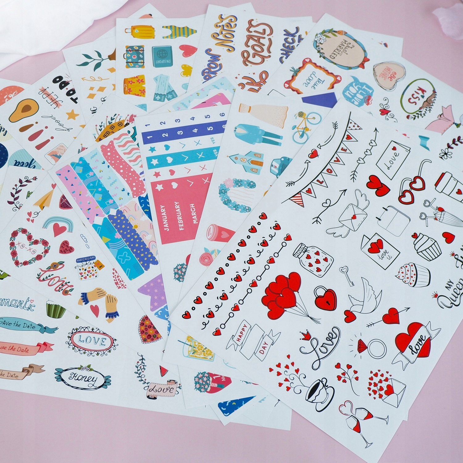 NAKLEJKI SAMOPRZYLEPNE KSIĘGA GOŚCI ŚLUBNE WESELNE ZESTAW NA ŚLUB 610 SZT Kolor stron nie dotyczy