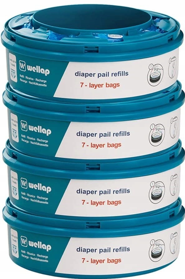 ZESTAW WKŁADÓW DO KOSZA NA PIELUCHY WELLAP 4SZT