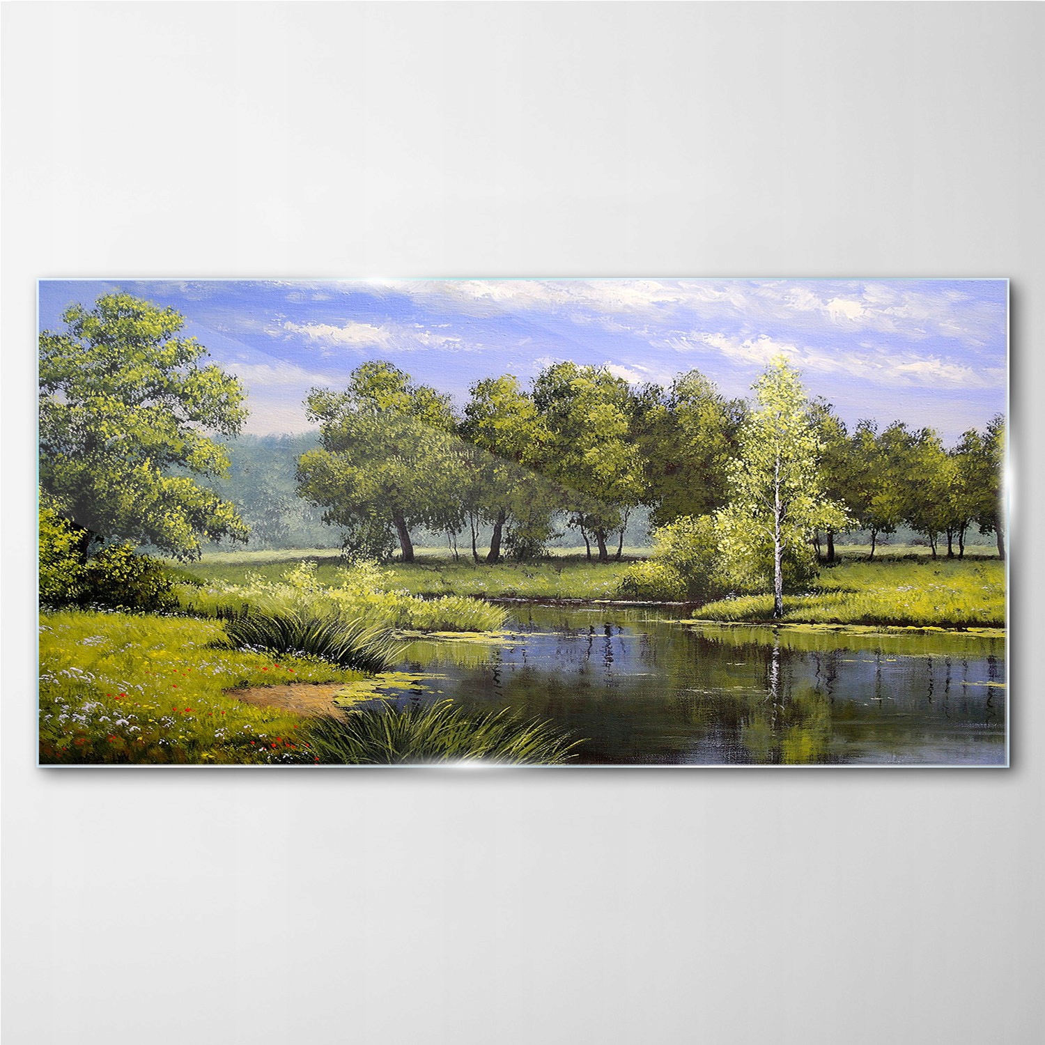 

Obraz z nadrukiem szklany Drzewa woda 140x70 cm