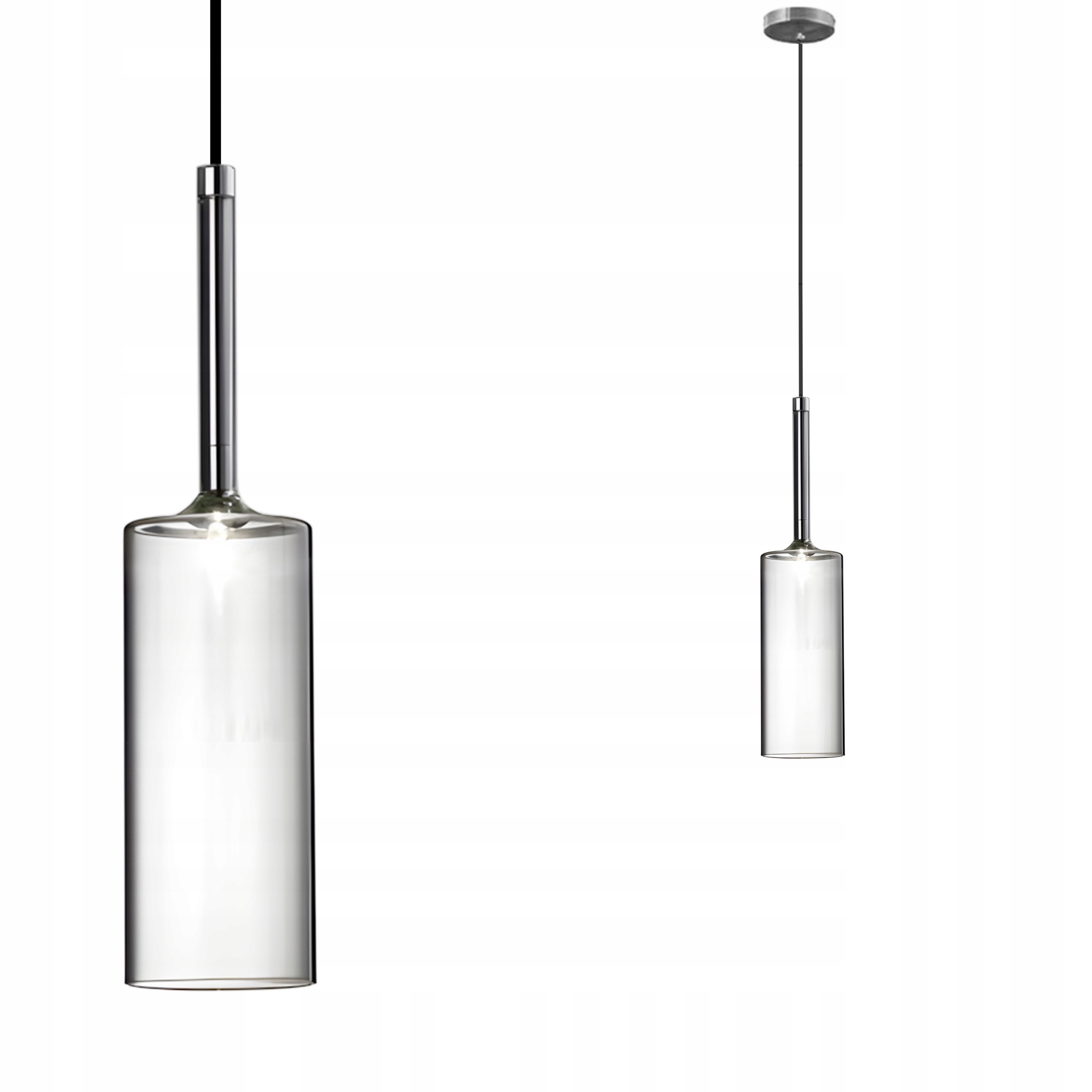 Stropná lampa závesná sklenená jednoduchá šedá transparentná 8 cm Toolight