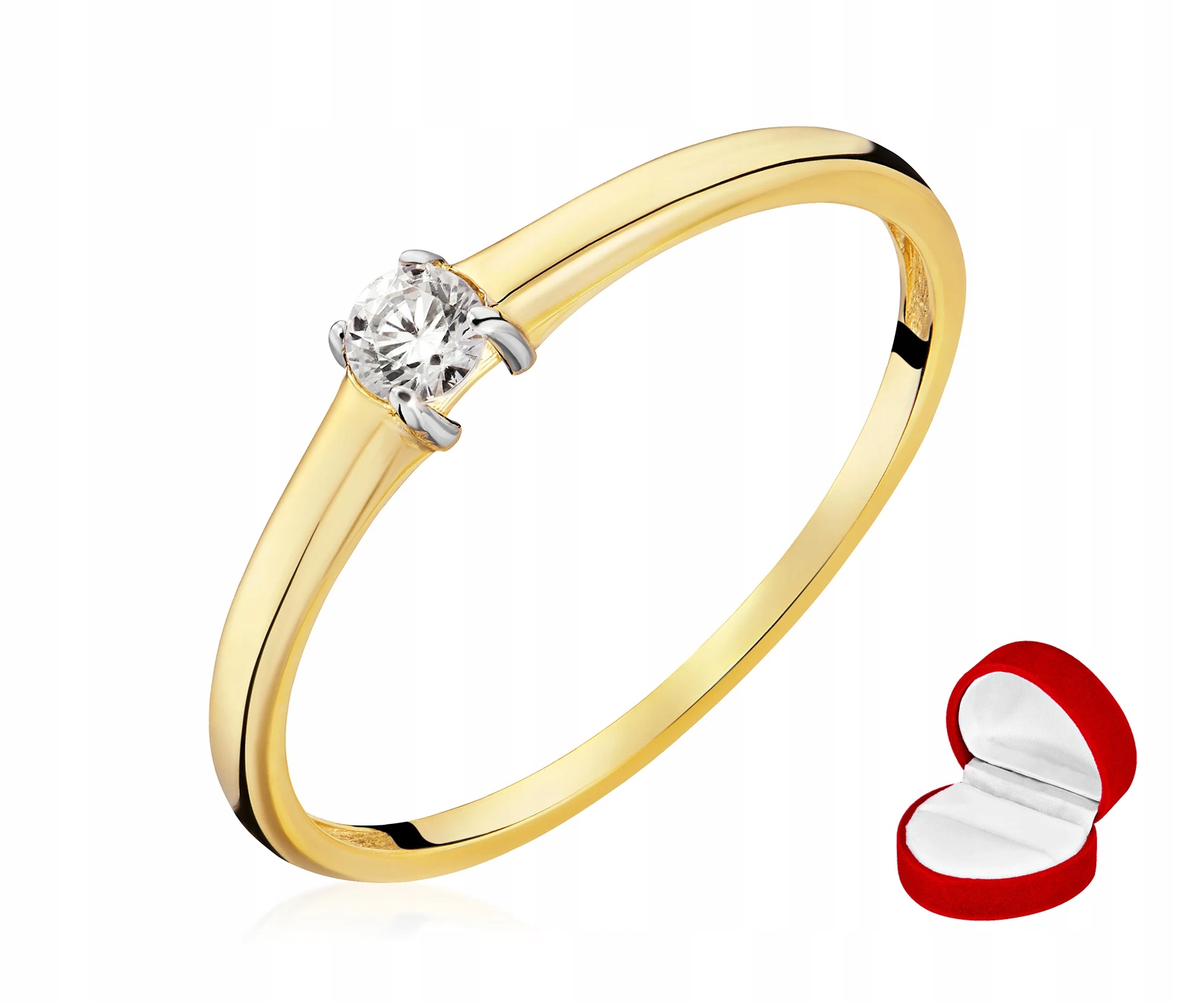 Prstýnek 585 jemný s bílým zirkonem 20