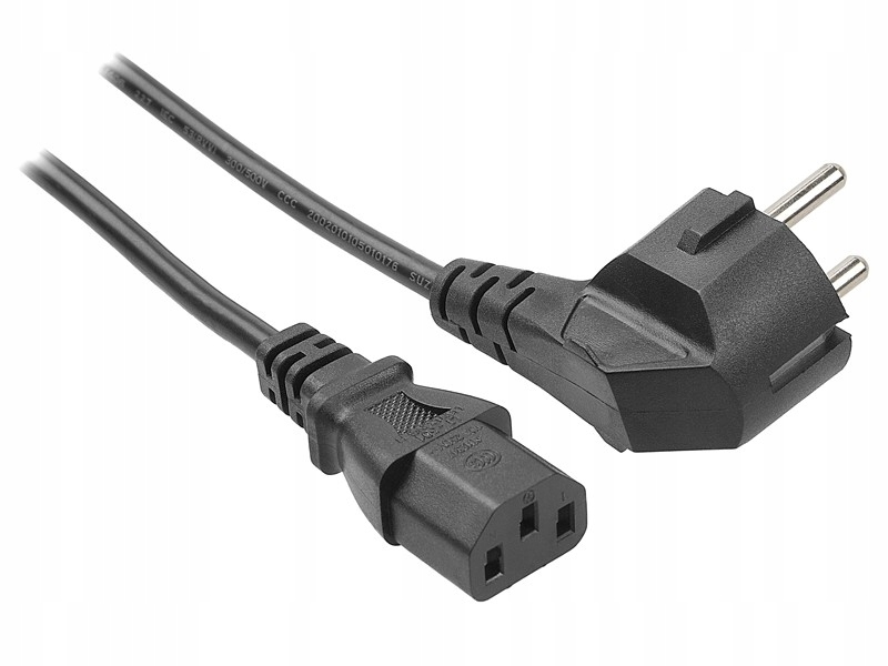 Kabel zasilający Schuko C13 SEVEN 1,8 m czarny