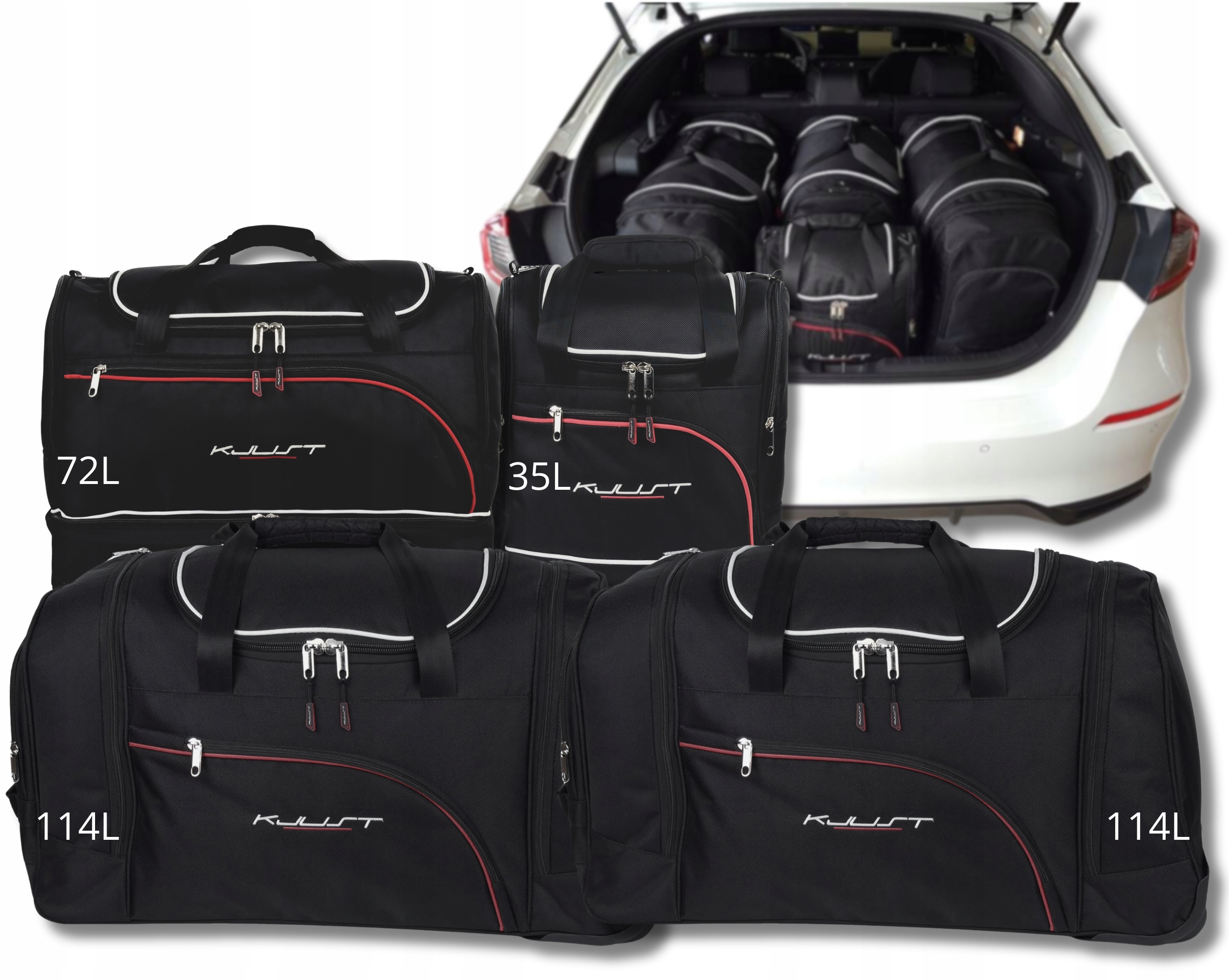 Cestovná Taška Do Kufra Honda CIVIC Hatchback Hev 2021+ 4 ks