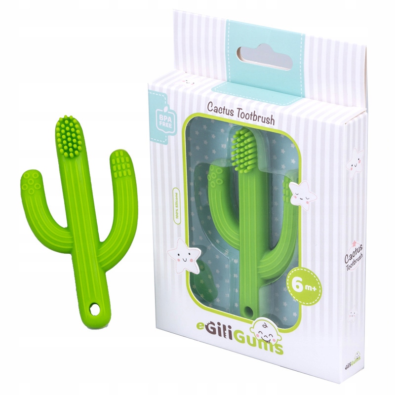 

Giligums Gryzak silikonowy Kaktus szczoteczki