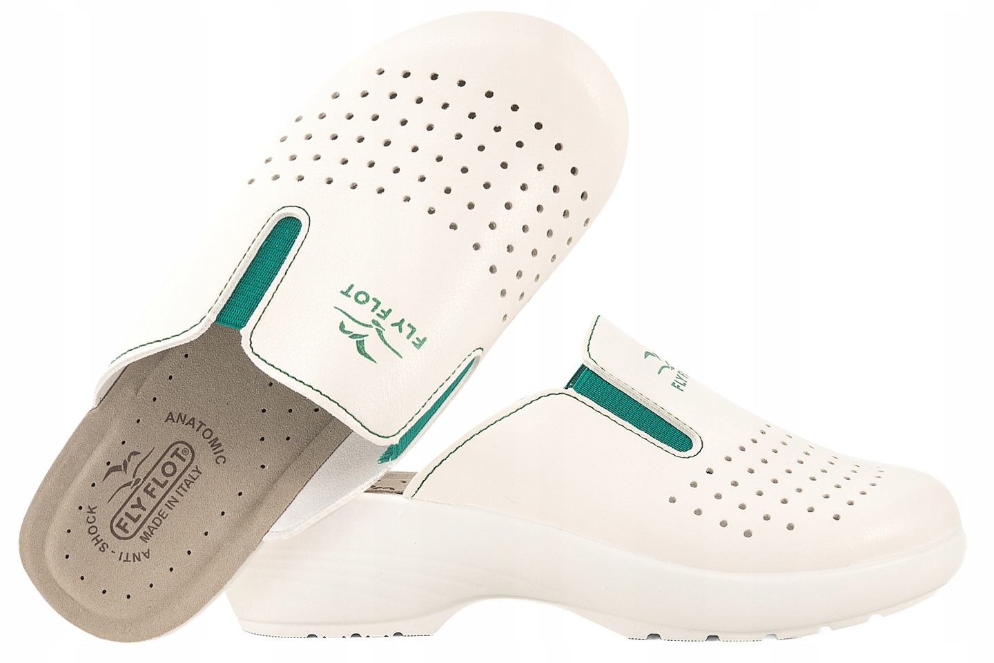 Fly Flot Z1 003 Ea Dámské Ažurové Nazouváky Comfort Sanitární Eko Kůže bílé