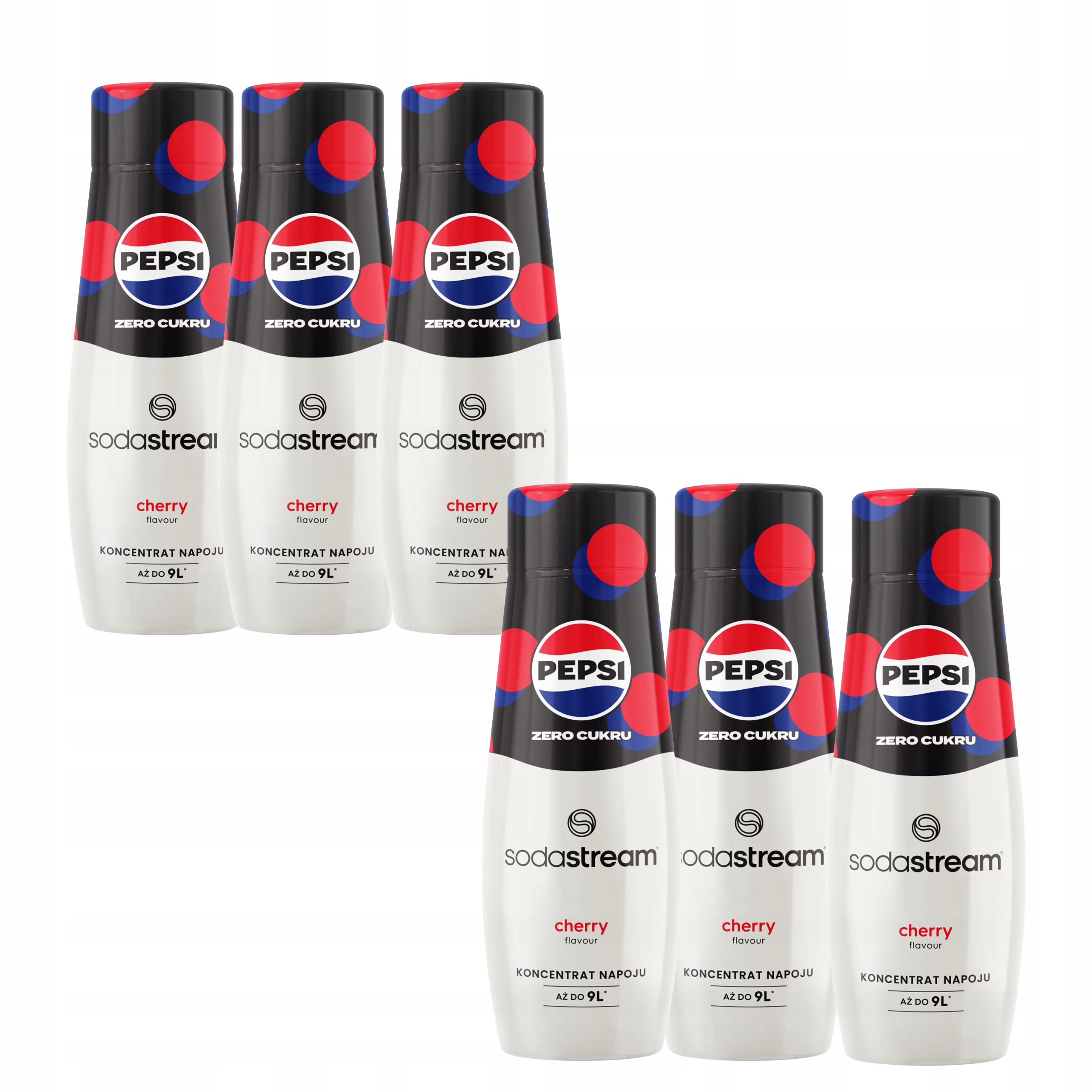 6 x Koncentrát SodaStream Pepsi Cherry Zero Cukrový sirup na plynování vody