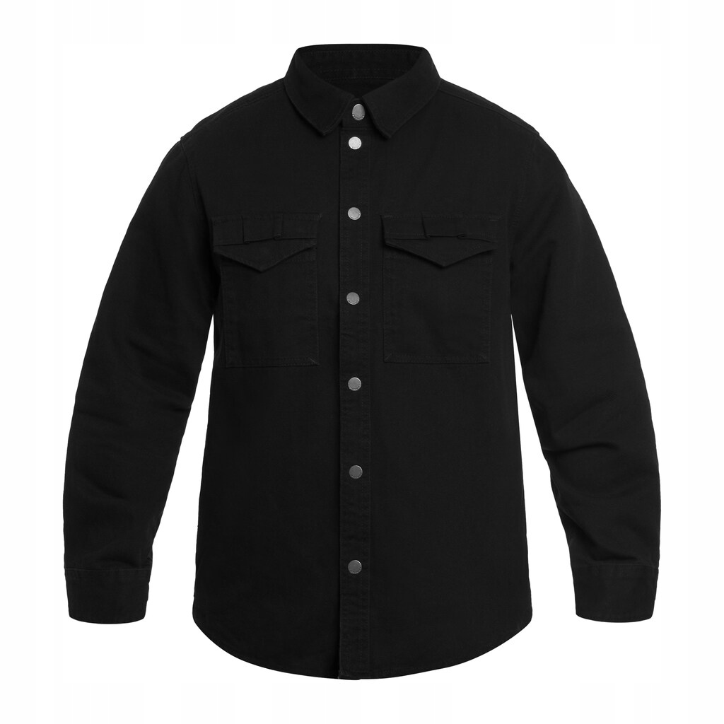 Pánská bavlněná košile s dlouhým rukávem Brandit Heavy Twill Shirt Black S