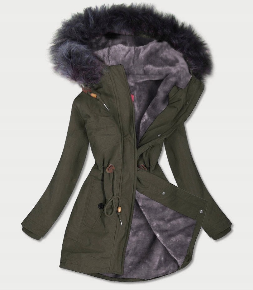 Voděodolná Parka Na Kožešině M933 Army S (36)