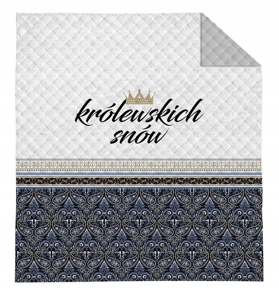 Přehoz na postel 220x240 Královských snů, bílá, šedá, černá, Bedspread