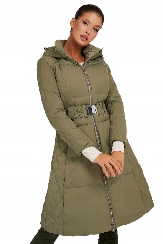 Guess Dámská Zelená Péřová Bunda Se Zipem Xs Gag