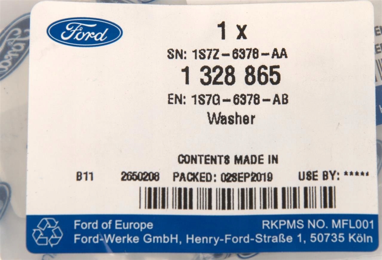 PODKŁADKA KOŁA ZĘBATEGO WAŁU KORBOWEGO 1.8 , 2.0 Producent części Ford OE