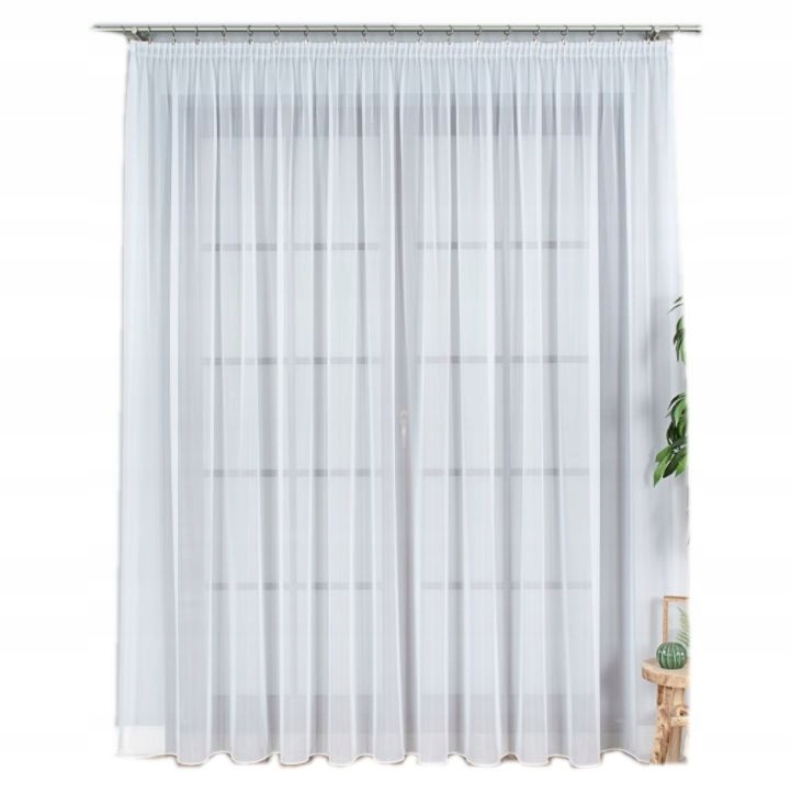 

Firana gotowa z woalu gładka wys 270x450cm z taśmą