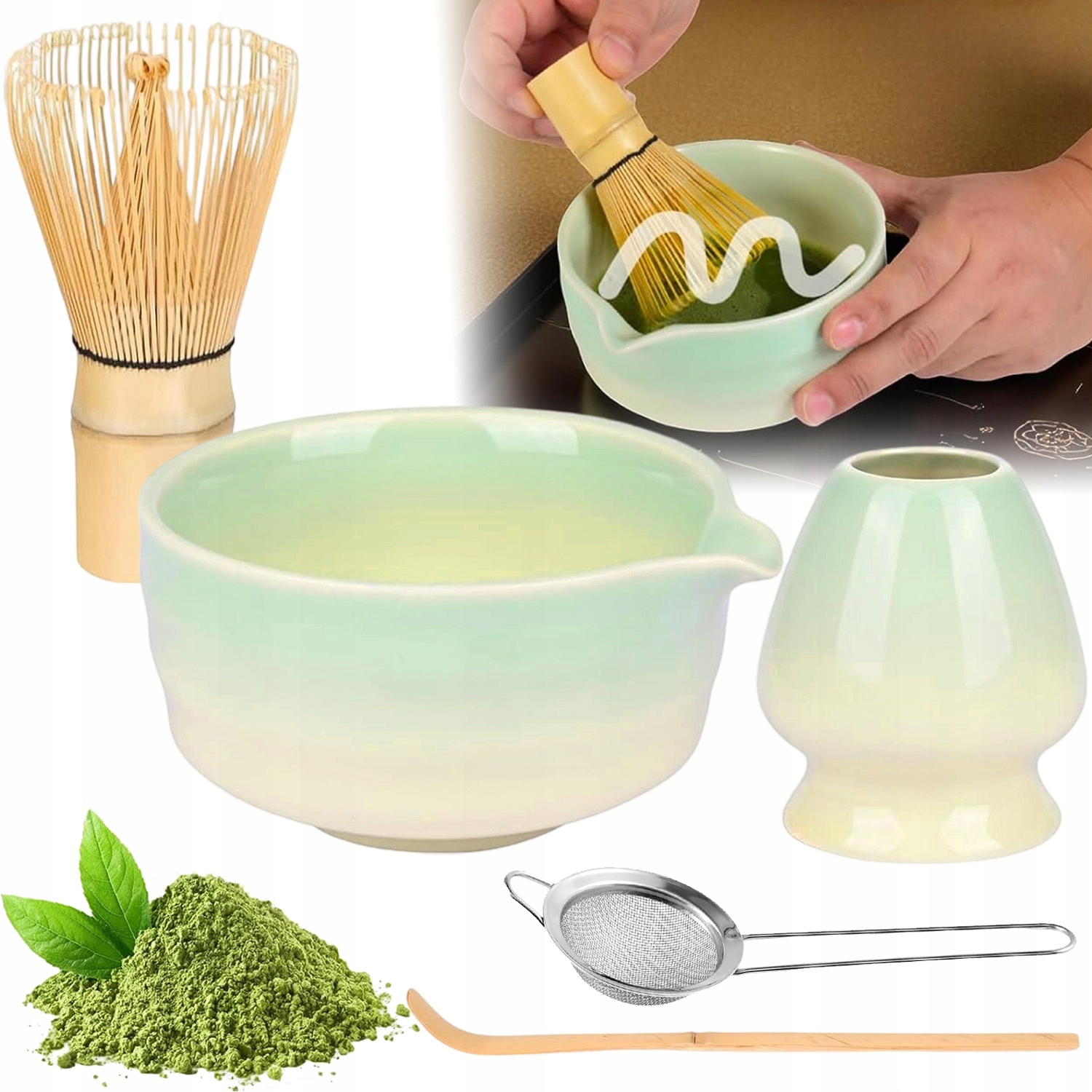 Dárková Sada 5 Kusů Na Čaj Matcha Sada Na Vaření Matchy Lžíce