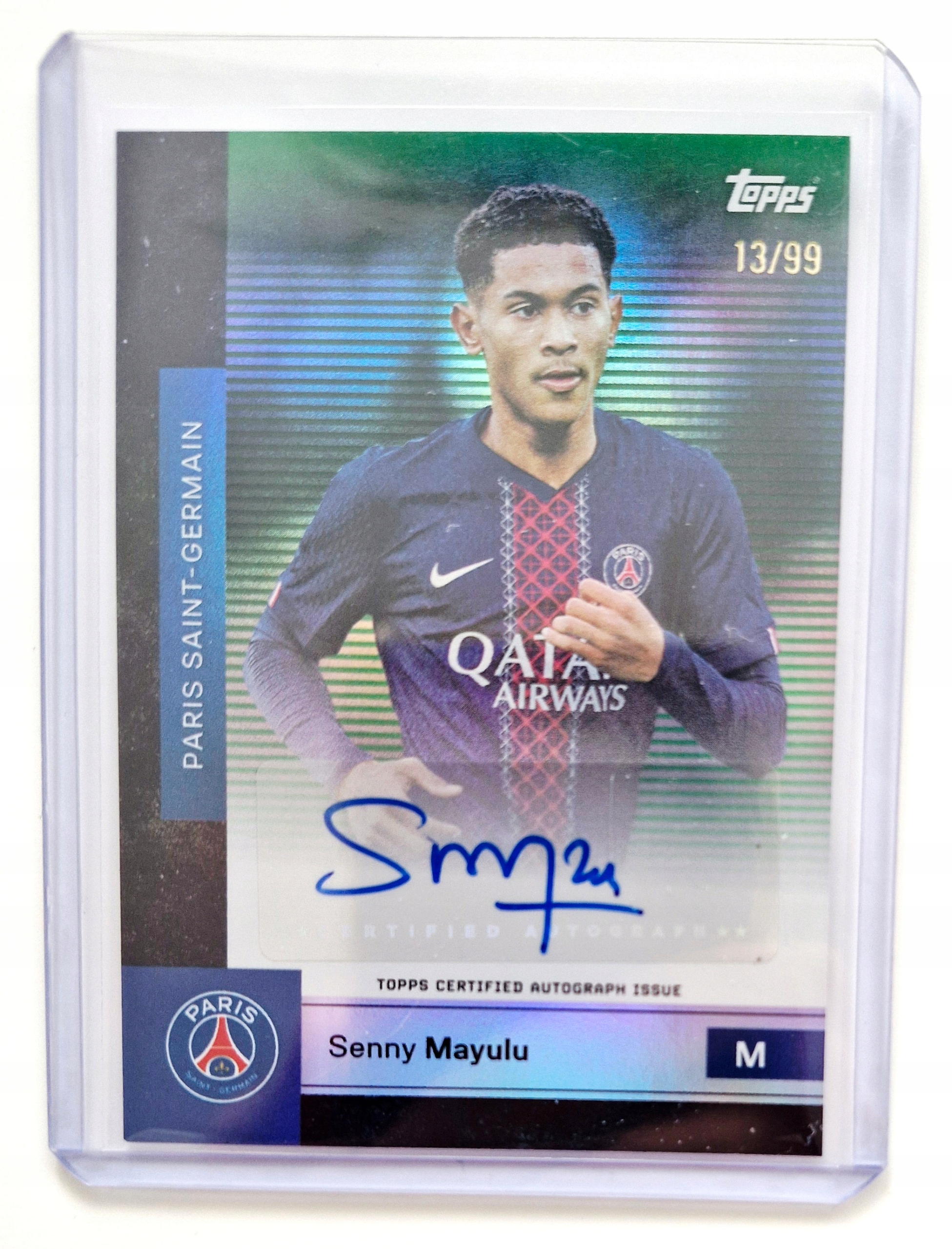 Senny Mayulu Topps Psg Team Set 2025/26 Psg 13/99 Autograf