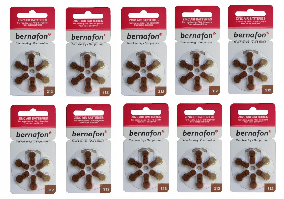 Baterie Do Aparatu Słuchowego Bernafon 312 60 szt.