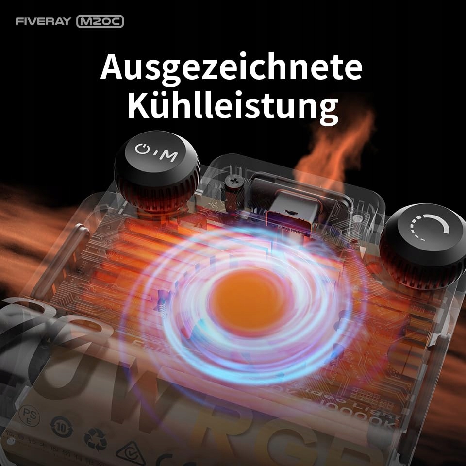 ZHIYUN Fiveray M20C Lampa RGB LED 20W Magnetyczna Do Streamingu — miniatura 9