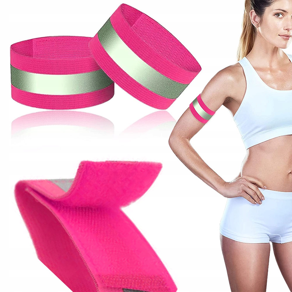 

2x Opaska Odblaskowa Na Rękę Ramię Do Biegania