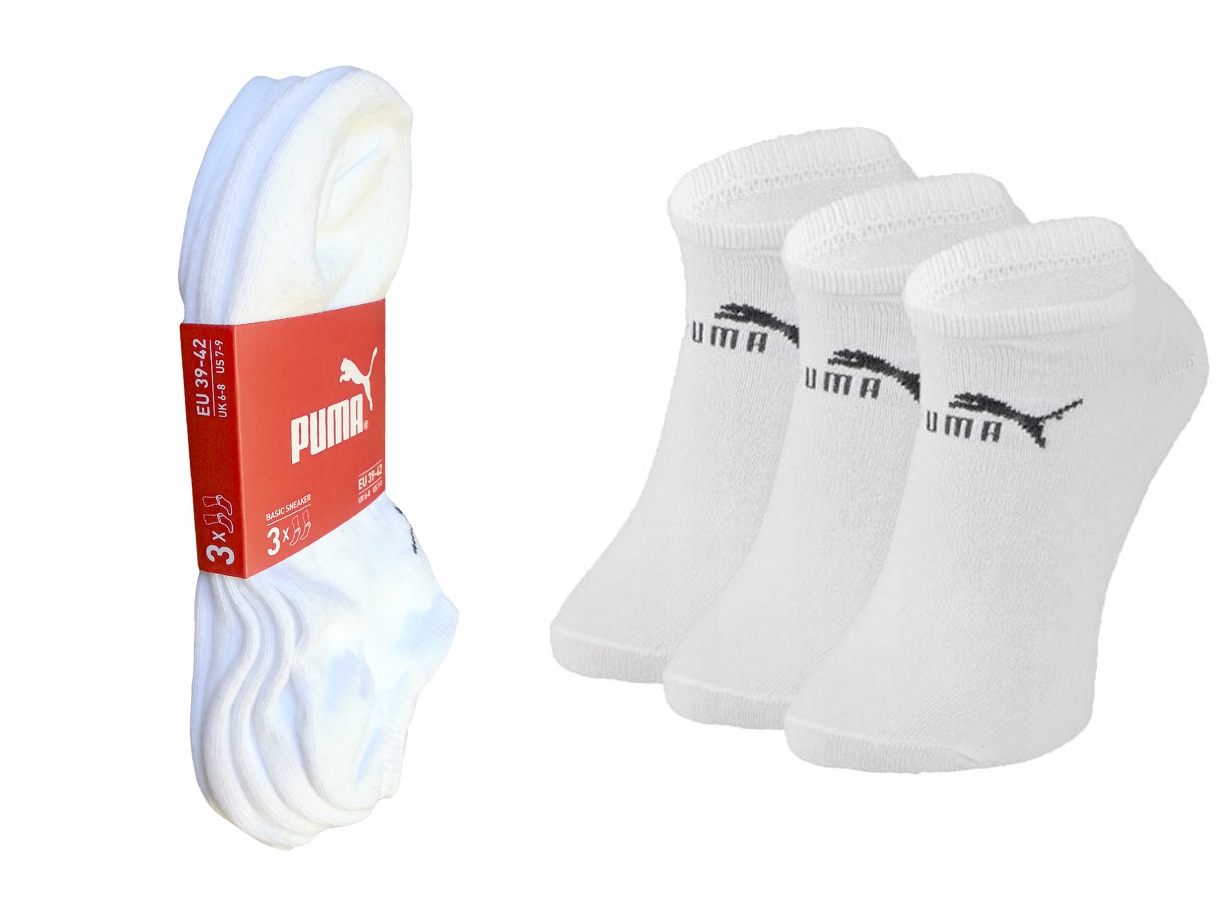 

Puma basic stopki damskie Białe , 3 Pary 35-38