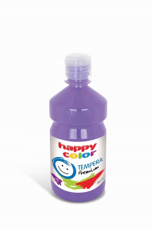 Farba tempera 500 ml Happy Color lawendowa