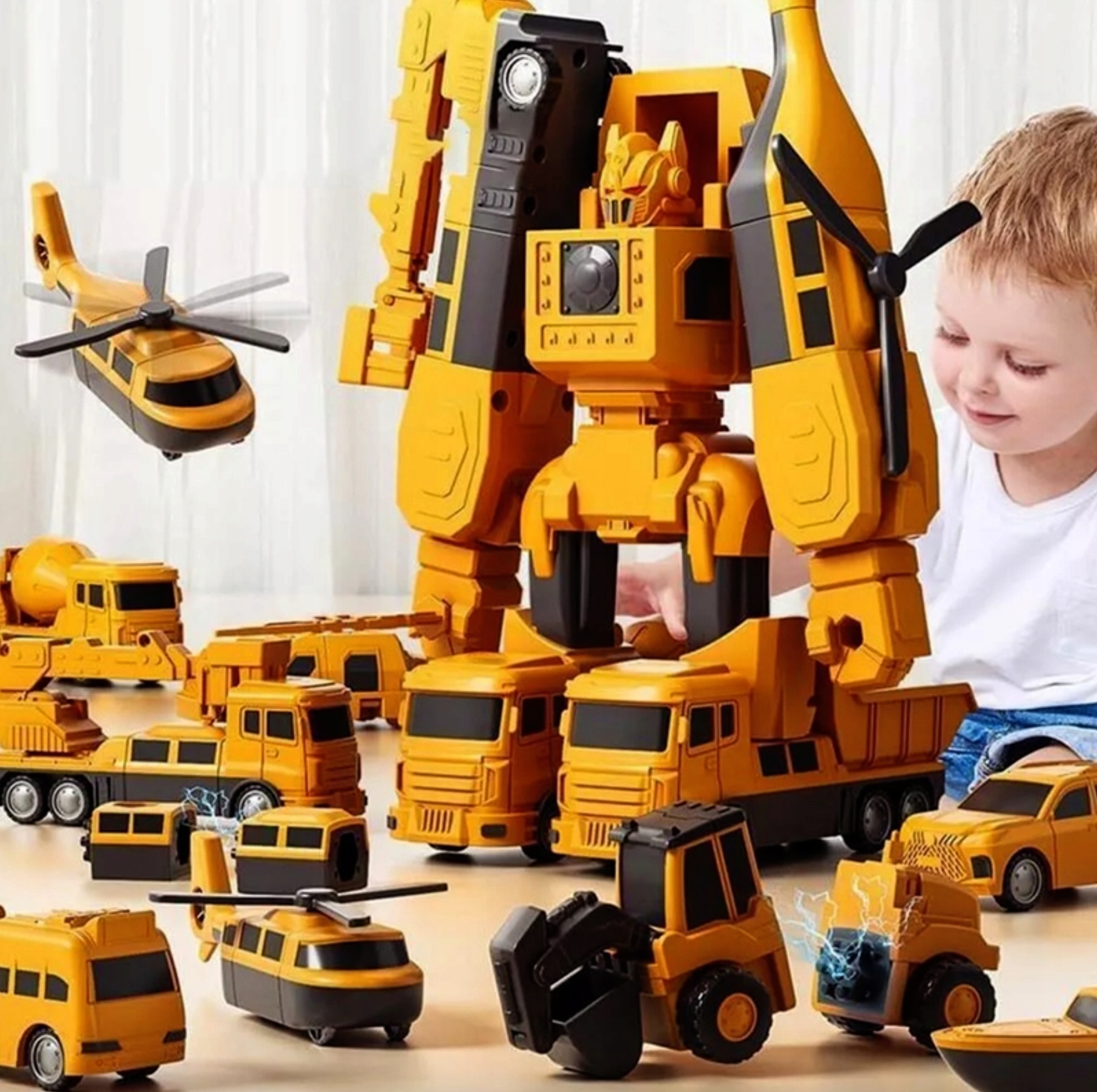 VEĽKÝ SET XXL MAGNETICKÝCH STAVEBNÝCH VOZIDIEL, ROBOT, 35 PRVKOV Druh súprava