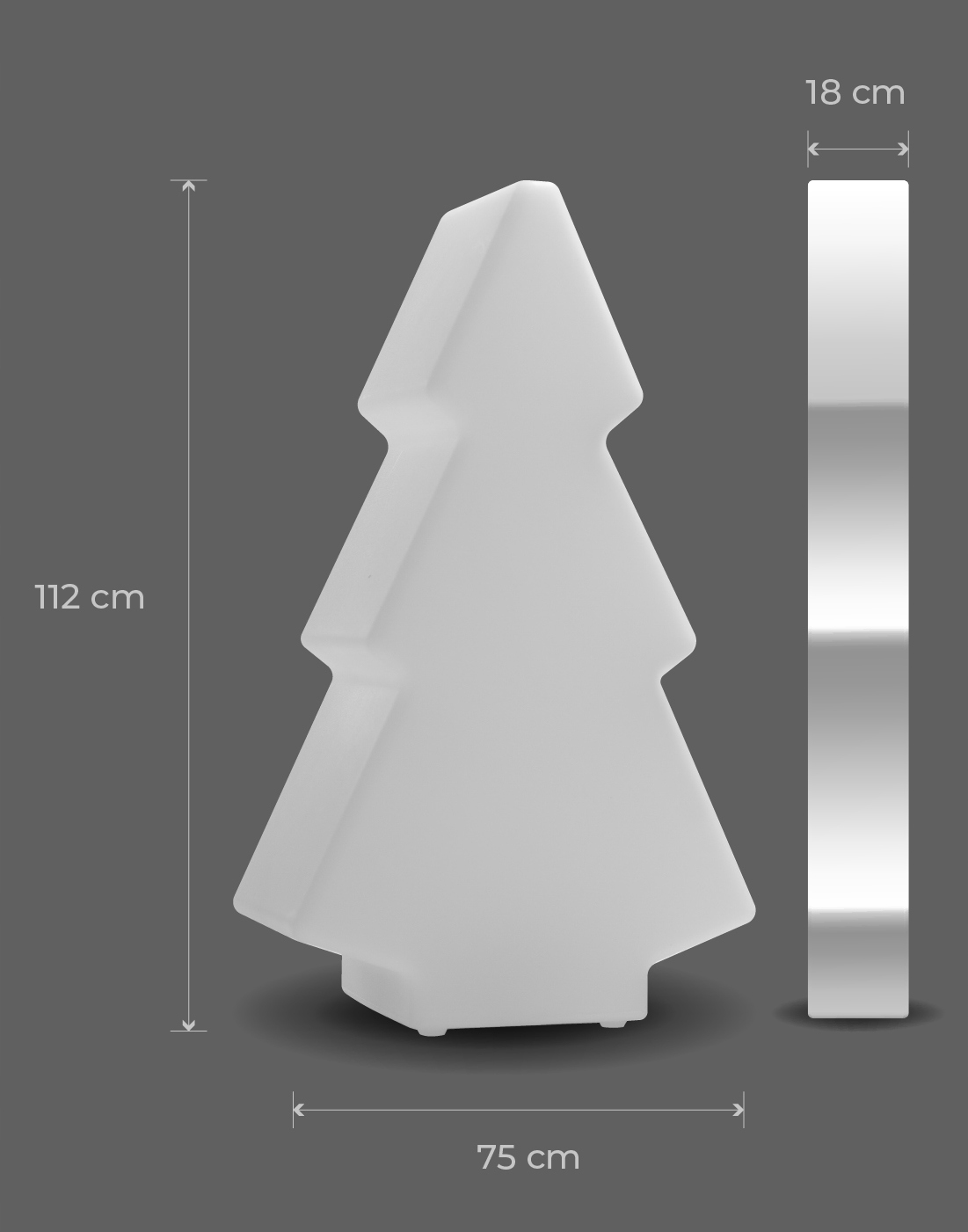 OZDOBA ŚWIĄTECZNA CHOINKA LED BEZPRZEWODOWA ZEWNĘTRZNA 112cm Liczba lampek do 10