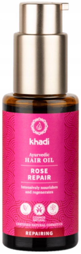 KHADI HAIR OIL ROSE REPAIR INTENSYWNIE ODŻYWCZY OLEJEK DO WŁOSÓW RÓŻA 50 ml Marka Khadi